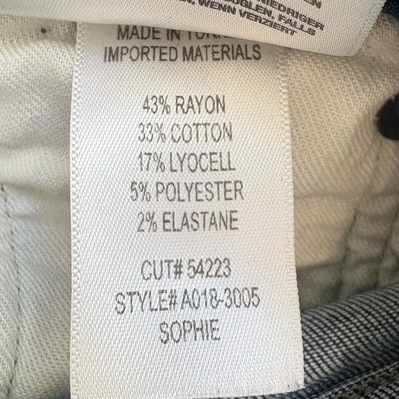 AGOLDE Jeans Sophie High Rise Cropped Raw Hem Skinny Size 26 - Picture 5 of 12